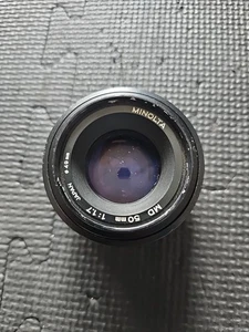 Obiettivo Minolta MD 50 mm 1:1.7 GIAPPONE 49 mm per fotocamera reflex attacco Minolta MD NO tappo terminale - Foto 1 di 8