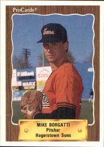 Mike Borgatti 1990 ProCards #1402 RC Hagerstown Suns *AutographDen* - Picture 1 of 2
