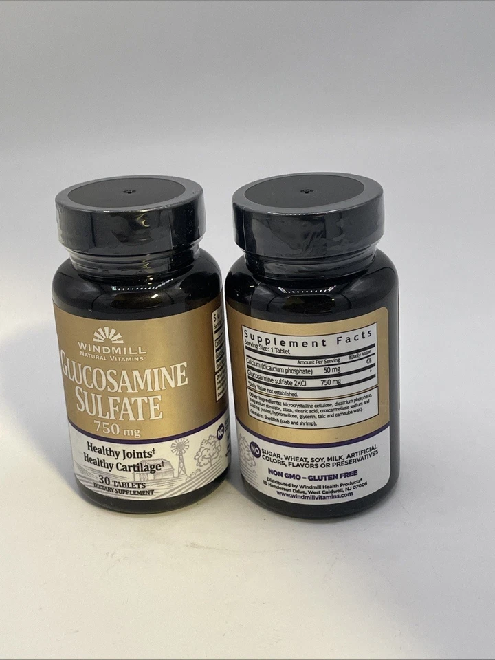 (2) Sulfato de glucosamina 30 cápsulas 750 mg de Windmill Health caducidad 31/03/26 Foto 1 de 1