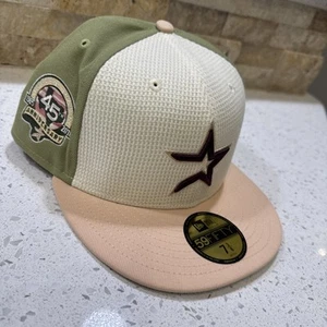 HOUSTON ASTROS NEW ERA 7-3/8 THERMAL FRONT PISTACHIO 45 ANN PATCH SOLD OUT - Picture 1 of 10