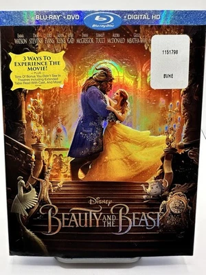 Disney Beauty and the Beast BluRay+ DVD+ +Slip Cover (Live Actors) 2017 - Image 1 of 4