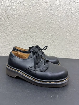 DR. MARTENS Youth Kids 1461 Soft Leather Shoes Black Size 1 Made England - Image 1 of 4