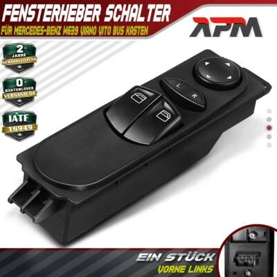 Fensterheberschalter Vorne Links für Mercedes Benz Viano Vito W639 A6395450913 - Bild 1 von 4