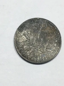 France 50 Centimes Semeuse 1903 Silver (9-39) - Picture 1 of 2