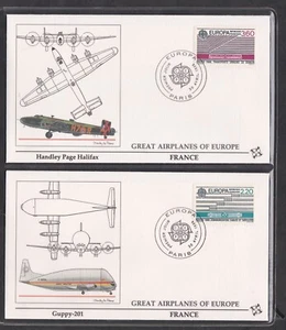 FRANCE 1988 2 FDCs EUROPA TRANSPORTATION & COMMUNICATION + ARTCRAFT CACHET - Picture 1 of 2