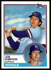 1983 Topps Traded 104T Joe Simpson   Kansas City Royals  Baseball Card