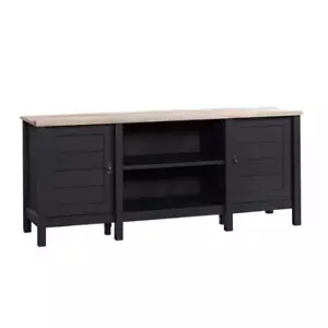 SAUDER Entertainment Credenza 59.134" W, Wood Raven Oak, Fits TV's up to 65" - Picture 1 of 9