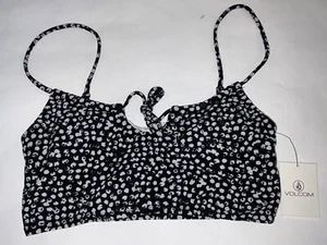 VOLCOM Women's XS crop Bikini Top Swim Surf Beach New - Picture 1 of 3