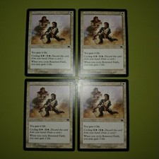 Renewed Faith x4 Onslaught 4x Playset Magic the Gathering MTG