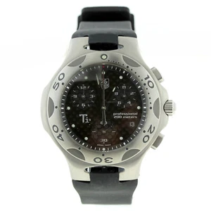 TAG HEUER KIRIUM CL1180 QUARTZ PROF BLACK DIAL Ti5 TITANIUM CHRONO MENS WATCH - Picture 1 of 7