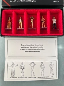 Little Lead Soldiers Characters James Bond 007 Bond and 4 Girl Complete Set 1987 - Picture 1 of 8