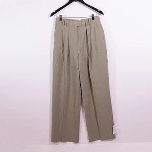 NEW ASOS Design High Waisted Pleated Straight Leg Trouser Pants Green 6 - Picture 1 of 4