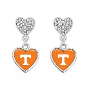 Tennessee Volunteers Amara Silver Crystal Dangle Earrings Jewelry Gift UT - Picture 1 of 1