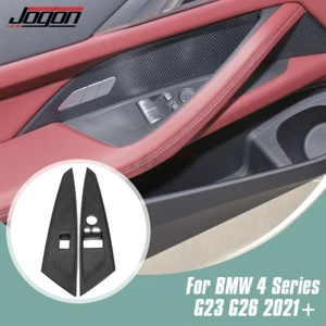 Matte Carbon For BMW 4 Series G22 430i 2021-2023 Window Lift Switch Button Trim - Picture 1 of 13