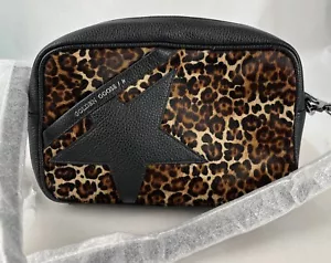 Golden Goose Leopard Star Crossbody Shoulder Bag Pebbled Leather NEW - Picture 1 of 11