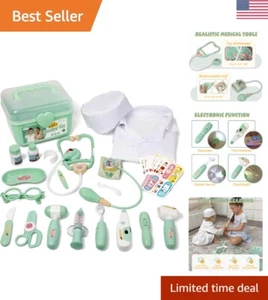 Kinder Arzt Set - 30-teilig mit Stethoskop - Kostüm - pädagogisch & interaktiv - Bild 1 von 8