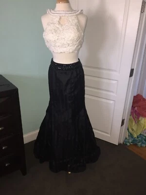 Vestido formal blanco y negro talla 8 Foto 1 de 4