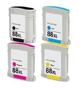 4 X Ink for HP Officejet Pro K550 K5400 K5400DN / No. 88 C9396AE -C9391AE - Zdjęcie 1 z 1