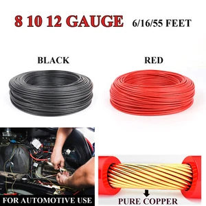 Pure Copper Power Wire Cable 12 10 8 Gauge AWG Ga for Car Home Audio Speaker Lot - Picture 1 of 7