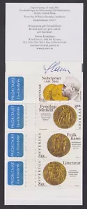 Czeslaw Slania, Polish Stamp Engraver, signed 2001 Nobel Prize stamp booklet - Picture 1 of 2