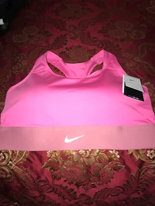 NIKE NWT DRI-FIT MEDIUM SUPPORT WOMEN'S SPORT BRA BUBBLEGUM PINK SIZE 1X PLUS - Picture 1 of 2