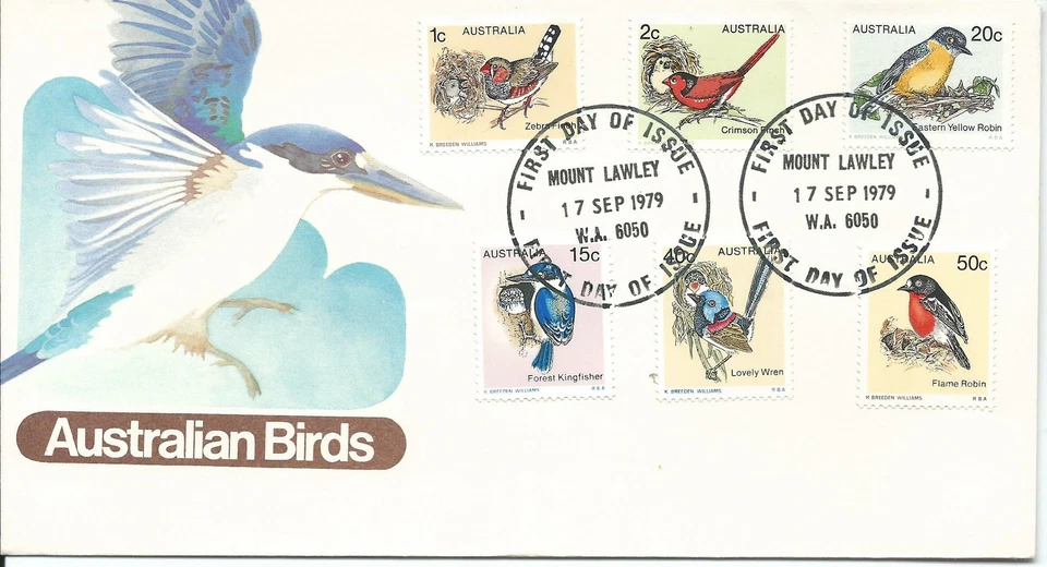 1979 Australian Birds Set of  6 FDI Mount Lawley  WA 6050  17 Sep 1979 - Image 1 of 1