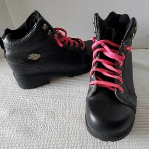 Harley Davidson Biker Boots Tyler Chukka 84280 Women's SIze 9 Motorcycle Leather - Picture 1 of 12