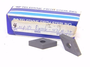 NEW SURPLUS 4PCS. TELEDYNE DNMG 431A-3G GRADE: MP37 CARBIDE INSERTS - Picture 1 of 1