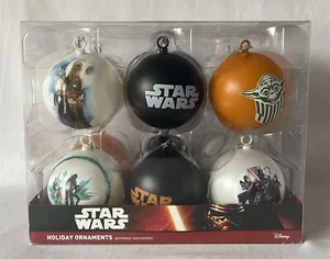BN New Box of 12 Large Disney STAR WARS Holiday Ornaments / Christmas Baubles - Picture 1 of 8