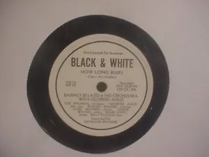 1944 BARNEY BIGARD 12" BLACK & WHITE JAZZ 78 PROMO - How Long Blues - Bild 1 von 1