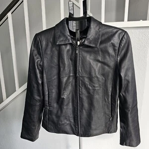 Wilsons Leather Maxima Jacket Black Full Zip Long Sleeve Women's Sz XL - Picture 1 of 11