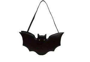 Gothic Schultertasche Fledermaus mit grünen Augen Kunstleder - Bild 1 von 4