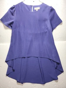 Top Philosophy donna blusa camicia viola media orlo irregolare manica corta - Foto 1 di 16