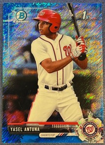 2017 Bowman Chrome YASEL ANTUNA /150 Blue Shimmer Refractor 1st RC Rookie Nats 