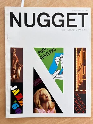 NUGGET Magazine February 1960 Vol. 6 #1 PINUP HIGH GRADE! FILE COPY Beautiful! - Image 1 of 4