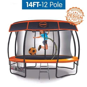 14ft-12 Pole Kahuna Trampoline Roof Shade Cover - Picture 1 of 2