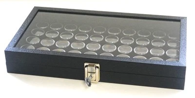 Key Locking Glass Top 50 State Quarter Coin Collectors Showcase Display Case Box - Image 1 of 3