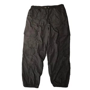 Womens Cargo Track Pants Joggers X-Large Windbreaker Baggy Warm Up Rave Y2K 90s - Picture 1 of 12