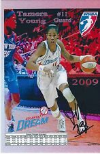 TAMERA YOUNG Signed 4 x 6 Photo WNBA Atlanta DREAM Basketball JAMES MADISON