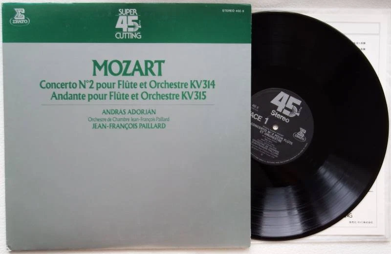 MOZART Adorjan Paillard Concerto No 2 Pour Flute Et Orchestre LP Vinyl Super 45 - Bild 1 von 1
