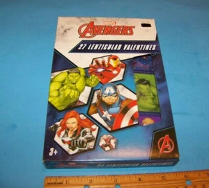 Tarjetas de San Valentín Marvel Avengers (32 tarjetas en caja / 9 diseños) tarjetas lenticulares - Imagen 1 de 2