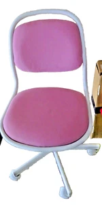 🇸 ikea ÖRFJÄLL Schreibtischstuhl für Kinder, weiß/rosa Drehstuhl Stuhl/5 Rollen - Bild 1 von 5