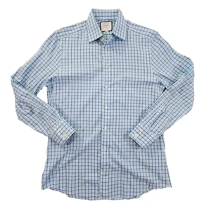 Camisa de vestir Charles Tyrwhitt para hombre 15,5-33 azul ventana calce ajustado sin plancha - Imagen 1 de 11