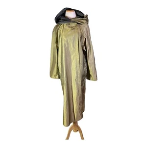 MycraPac Size P Reversible Hooded Coat Green Grey - Picture 1 of 9