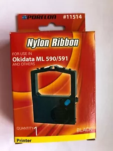 PORELON Nylon Ribbon for Okidata ML 590/ 591 Printer Black # 11514 - Picture 1 of 2