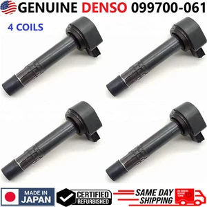 OEM GENUINE DENSO x4 Ignition Coils For 1999-2011 Honda Acura I4 V6, 099700-061 - Picture 1 of 6