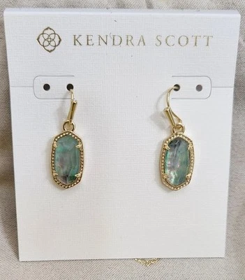 Новые золотые серьги-капли с сиреневым абалоном Kendra Scott Lee - Изображение 1 из 4