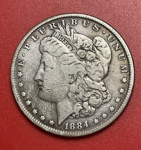 1884 P Morgan Silver Dollar, Circulated. - Picture 1 of 2