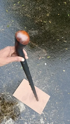 Bastão de caminhada irlandês Shillelagh 36" madeira preta bengala pau-rosa africano - Imagem 1 de 4