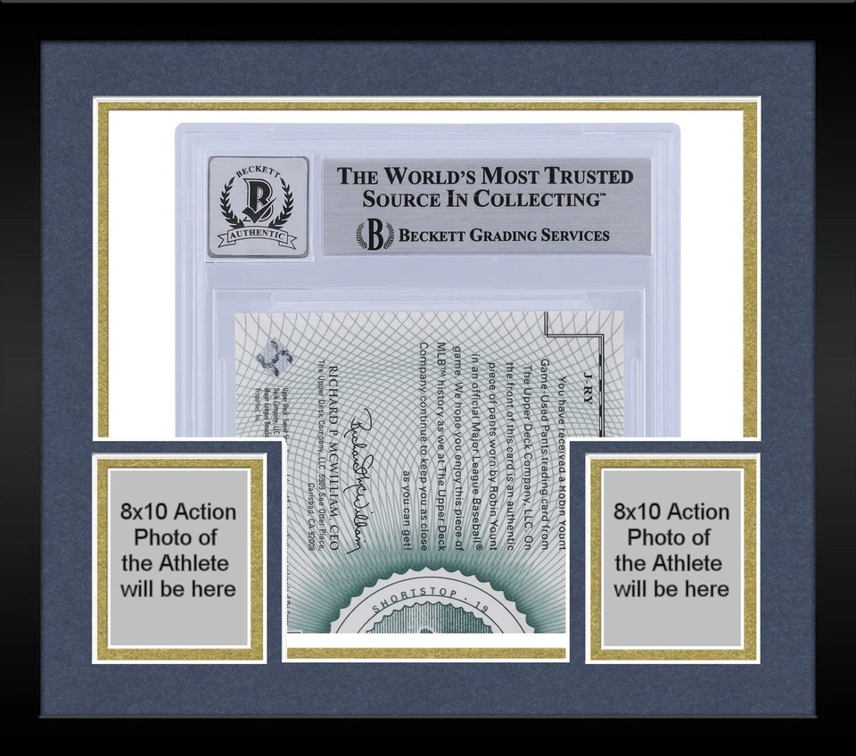 Framed Robin Yount Brewers Signed 2002 Upper Deck Sweet Spot #J-RY BAS 9/10 Card - Image 1 of 4